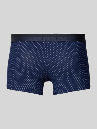 HOM Boxershort met elastische band met label, model 'Max' Donkerblauw - 3