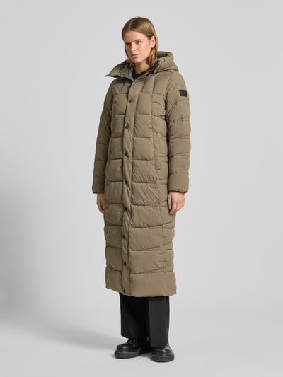 G-Star Raw Płaszcz pikowany z listwą guzikową i wpuszczanymi kieszeniami model ‘Whistler’ Szarobrązowy 4