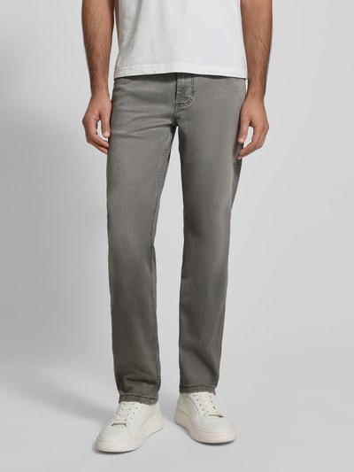 Christian Berg Men Straight fit jeans in 5-pocketmodel Lichtgrijs - 4
