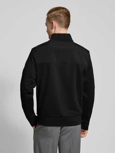 BOSS Sweatshirt mit Troyer-Kragen Modell 'Sidney' Black 5