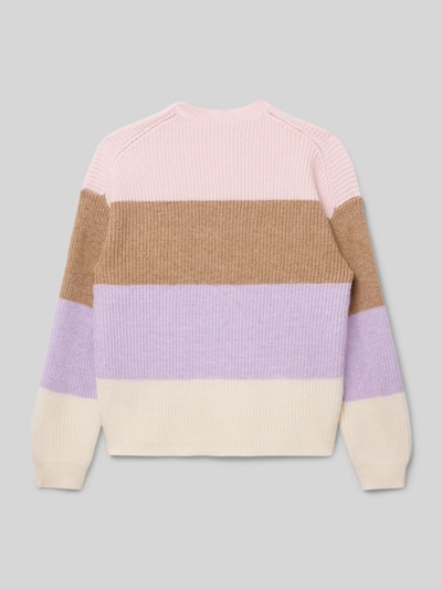 Only Regular fit gebreide pullover van viscosemix, model 'SANDY' Oudroze - 3