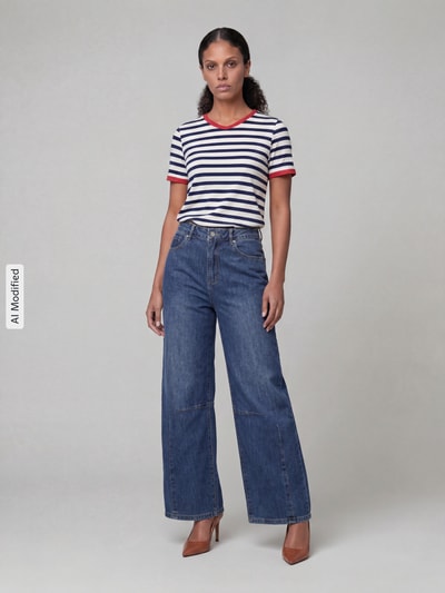 Buena Vista Barrel Jeans aus Baumwoll-Mix Hellblau 1