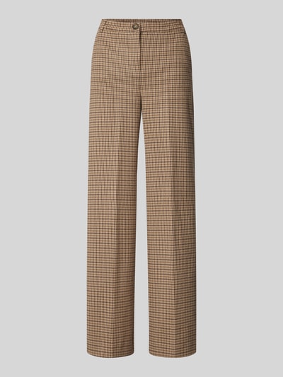 Weekend Max Mara Straight Fit Stoffhose mit Bügelfalten Modell 'PANETTO' Camel 2