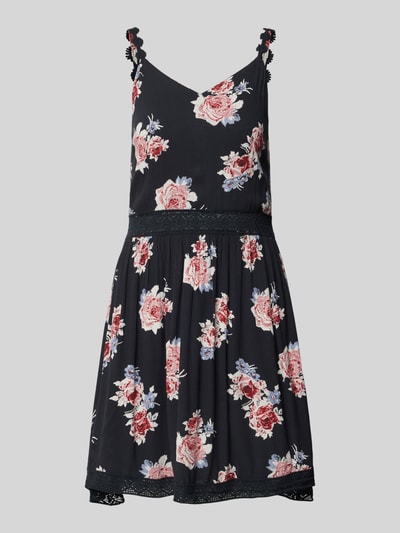 Only Mini-jurk met bloemenmotief, model 'KARMEN ANNE' Marineblauw - 2
