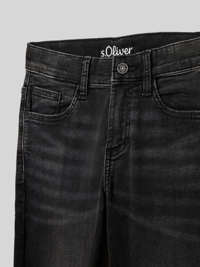 s.Oliver RED LABEL Jeansy o kroju slim fit z mieszanki bawełny  Czarny 2