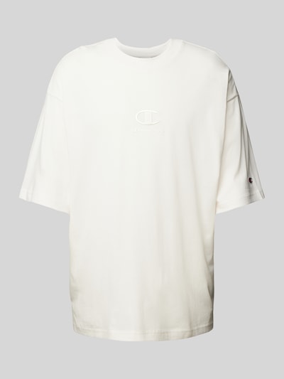 CHAMPION T-Shirt mit Logo-Stitching Offwhite 2