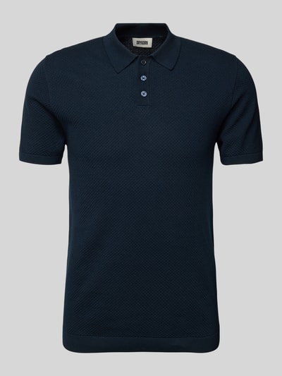 DRYKORN Slim Fit Poloshirt mit Strukturmuster Modell 'TRITON' Dunkelblau 2