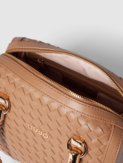 Liu Jo White Handtasche in Flecht-Optik Modell 'MANH' Camel 5