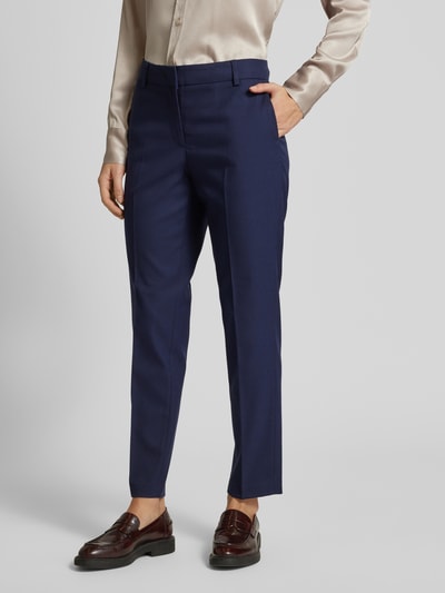 Christian Berg Woman Selection Regular fit stoffen broek met persplooien Marineblauw - 4