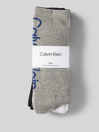 CK Calvin Klein Sokken met labelprint in een set van 3 paar Middengrijs gemêleerd - 3