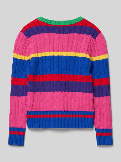 Polo Ralph Lauren Teens Gebreide pullover met ronde hals Felroze - 3