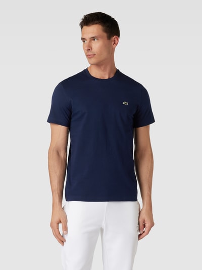 Lacoste T-Shirt mit Rundhalsausschnitt und Label-Stitching Marine 4