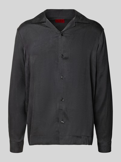 HUGO Relaxed Fit Freizeithemd mit Reverskragen Modell 'Espinone' Black 2