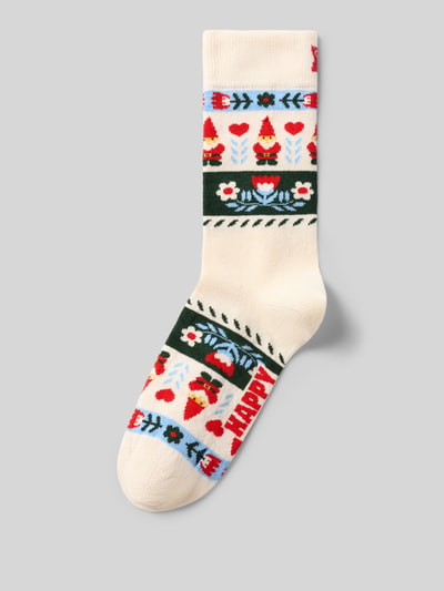 Happy Socks Socken mit Weihnachtsmotiv Weiss 1