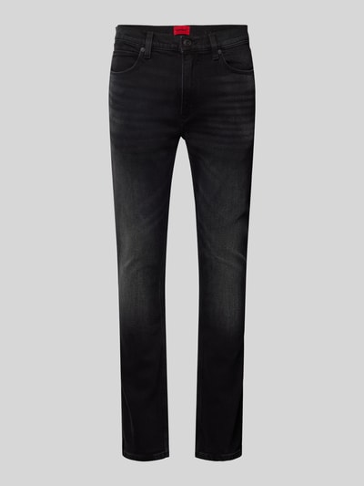 HUGO Extra slim fit jeans in 5-pocketmodel Zwart - 2