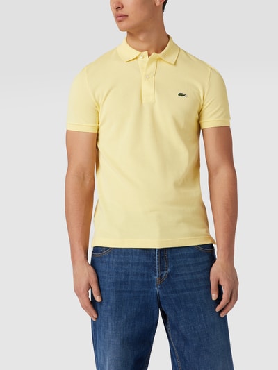 Lacoste Koszulka polo o kroju Slim Fit z piki Jasnożółty 4