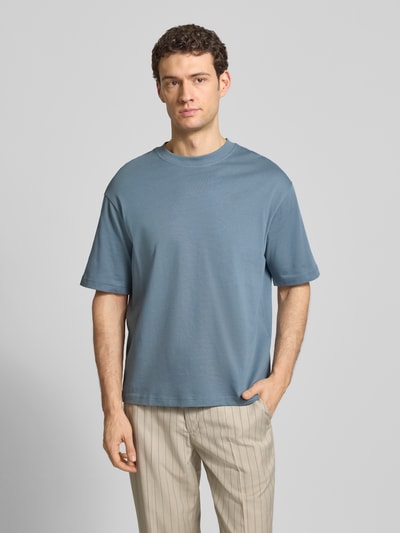 Selected Homme Relaxed Fit T-Shirt aus reiner Baumwolle Modell 'RELEXASPEN' Rauchblau 4