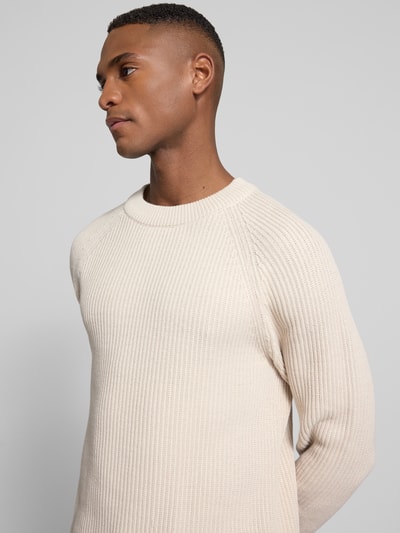 Casual Friday Strickpullover mit Rundhalsausschnitt Modell 'Kristian' Offwhite 3