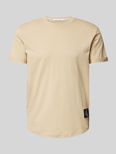 Calvin Klein Jeans T-shirt met labelpatch Beige - 2