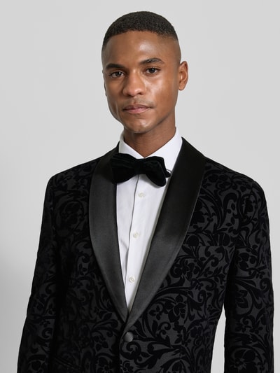 SELECTED HOMME Slim Fit Smoking aus Baumwoll-Woll-Mix Modell 'EDDIE' Black 3