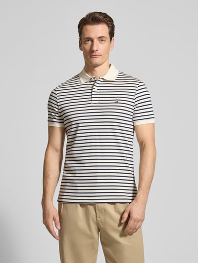 Tommy Hilfiger Regular fit Poloshirt van puur katoen Model 'LIQUID COTTON' Offwhite - 4
