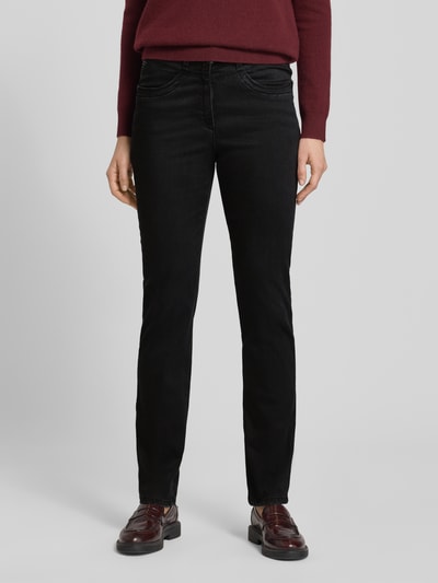 Raphaela By Brax Super slim fit jeans met steekzakken, model 'Laura Glam' Zwart - 4