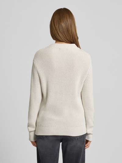monari Gebreide pullover met ronde hals Ecru - 5