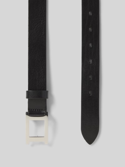 Vanzetti Skórzany pasek z klamrą na pin Czarny 3