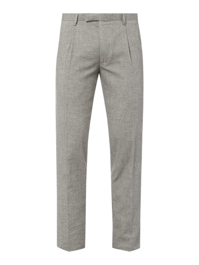 Cinque Slim fit pantalon van zacht flanel, model 'Cibufa' Lichtgrijs - 1