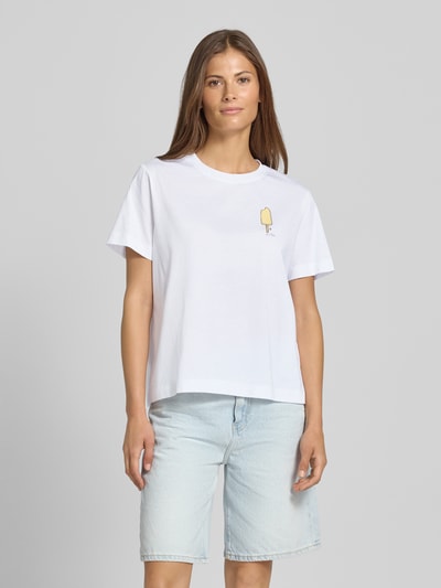 Samsøe Samsøe T-Shirt mit Motiv-Print Modell 'CAMINO' Weiss 4