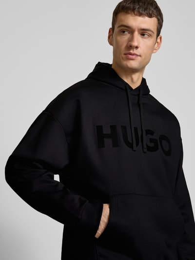 HUGO Hoodie met capuchon, model 'Ditchie' Zwart - 3