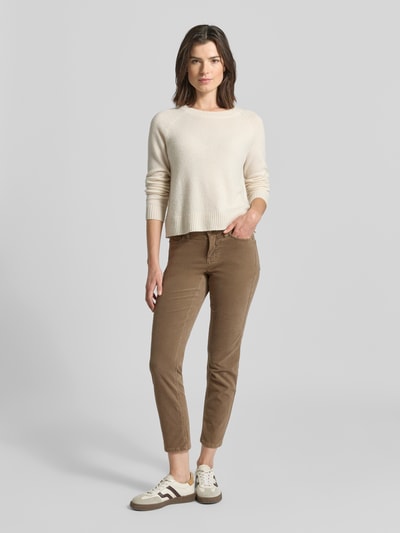Cambio Cordhose in verkürzter Passform Modell 'PIPER CROPPED' Taupe 1