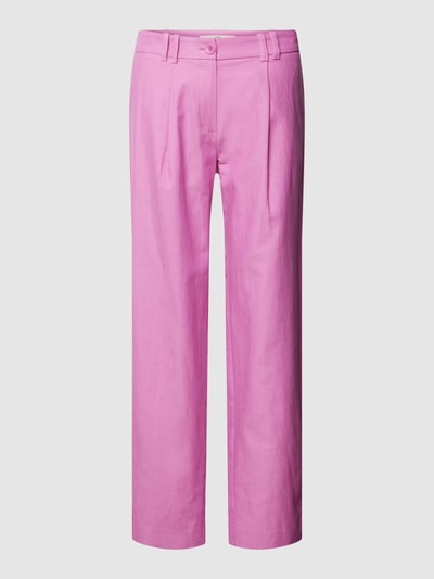 Lanius Regular Fit Bundfaltenhose mit Gürtelschlaufen Fuchsia 2