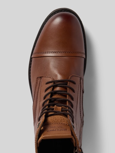 Jack & Jones Schnürstiefel mit Label-Detail Modell 'SHAUN' Cognac 3