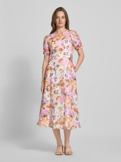 Swing Cocktailkleid mit Schnürverschluss auf der Rückseite Rosa 4