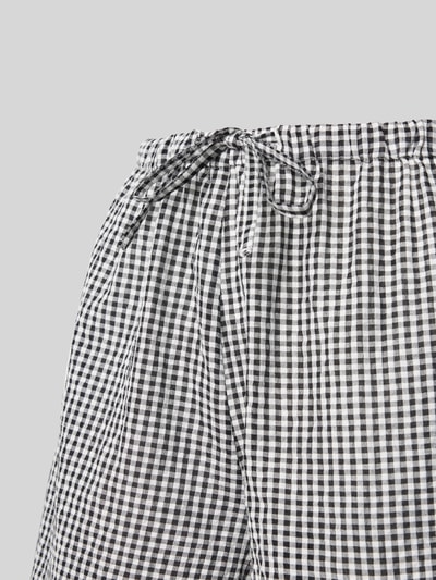 Jake*s Casual Korte pyjamabroek met elastische band en tunnelkoord Zwart - 2