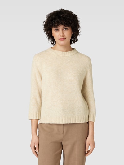 OPUS Gebreide pullover met ribboorden, model 'Putzi' Beige gemêleerd - 4