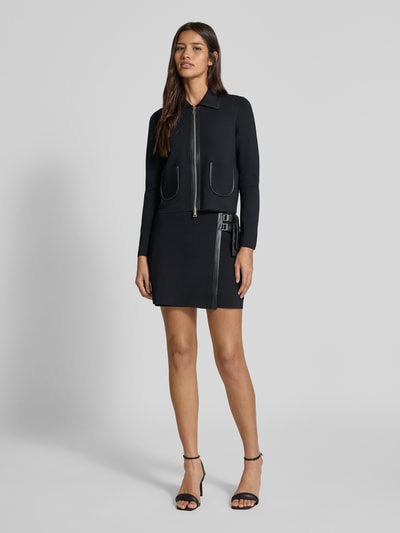 Liu Jo White Gebreid jack met platte kraag. Zwart - 1