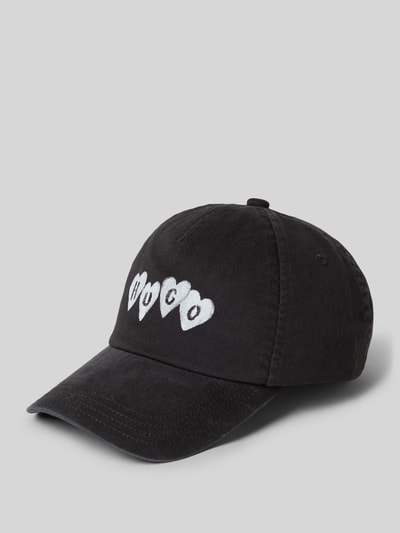 Produktfoto, Basecap aus reiner Baumwolle Modell 'CARA-VALENTINE' von HUGO, Optik: Unifarben, Label-Schriftzug, Label-Prägung, Applikation, eingestickte Luftlöcher, verstellbarer Riegel