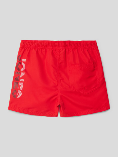 Jack & Jones Zwembroek met labelprint Rood - 3