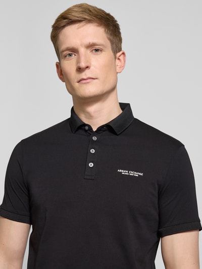 ARMANI EXCHANGE Poloshirt mit Label-Print Black 3