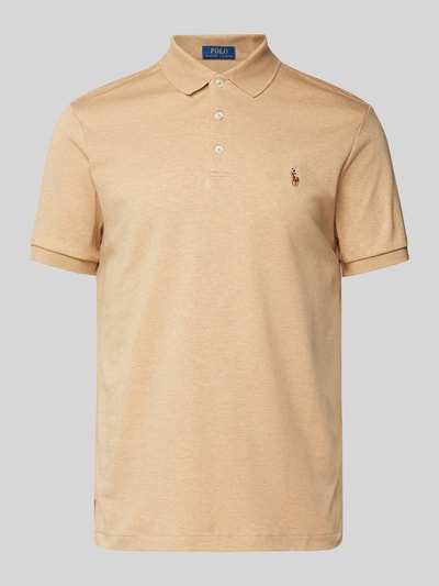 Polo Ralph Lauren Regular Fit Poloshirt mit Label-Stitching Beige 2