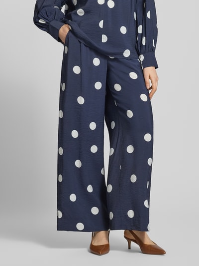 Christian Berg Woman Stoffhose aus Viskose-Mix mit elastischem Bund Dunkelblau 4