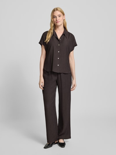 OPUS Stoffen broek met elastische band, model 'Marou' Chocoladebruin - 1