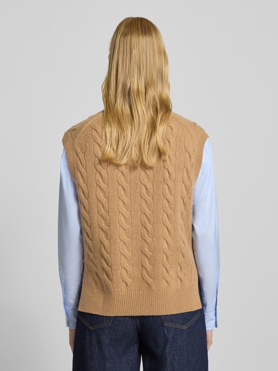 Polo Ralph Lauren Strickpullunder mit Zopfmuster Camel 5