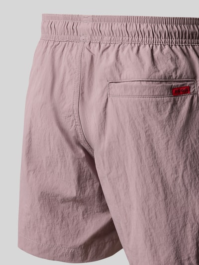 HUGO Badeshorts mit Label Patch Modell 'DOMINICA' Mauve 2