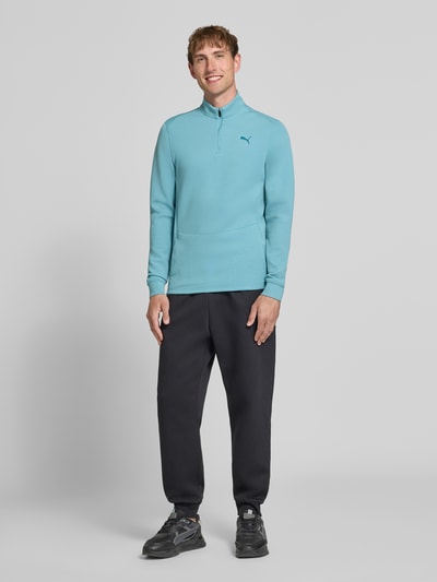PUMA Performance Sweatshirt mit Label-Detail Modell 'CLOUDSPUN' Aqua 1