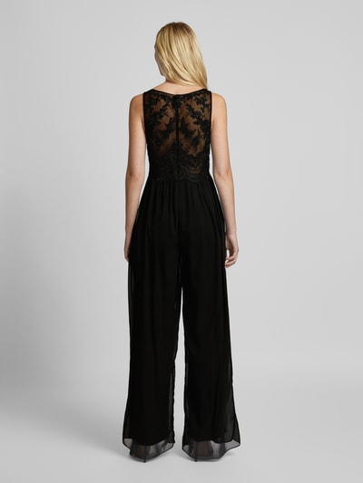 Laona Jumpsuit mit floralem Spitzenbesatz Black 5