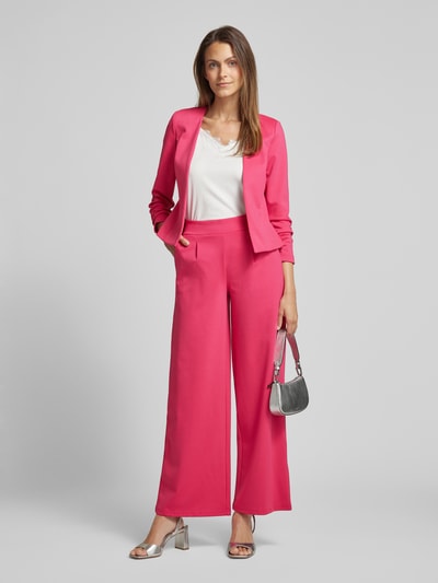 ICHI Wide leg stoffen broek met bandplooien, model 'KATE' Fuchsia - 1