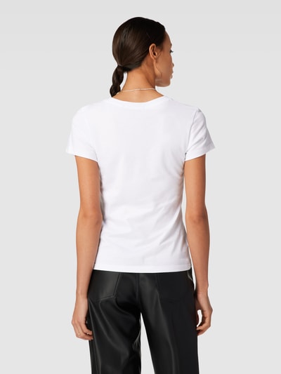 Calvin Klein Jeans Slim fit T-shirt met labelprint Wit - 5